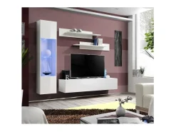 Móvel De Tv|Price Factory Móvel para TV FLY G3 design, na cor brilhante. Móvel suspenso moderno e na moda para a sua sala de estar. Branco