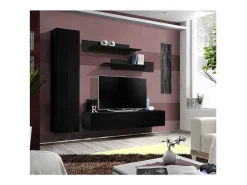 Móvel De Tv|Price Factory Móvel para TV FLY G1 design, cor brilhante. Móvel suspenso moderno e na moda para a sua sala de estar. Preto