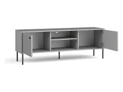 Outlet Meublorama Móvel para TV ISIS – 2 portas & 2 niches – Cinza – 157x55x41 cm Cinzento
