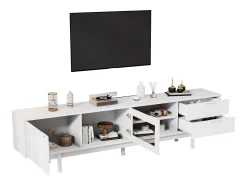 ModernLuxe Móvel para TV moderno 200×40×50,5 cm - com 2 portas e 2 gavetas - para televisores até 80 polegadas -^ Móvel De Tv