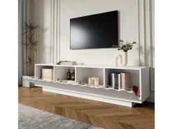 ModernLuxe Móvel para TV moderno 170x40x45cm - com 4 portas - design ondulado - MDF + painéis de partículas -^ Móvel De Tv