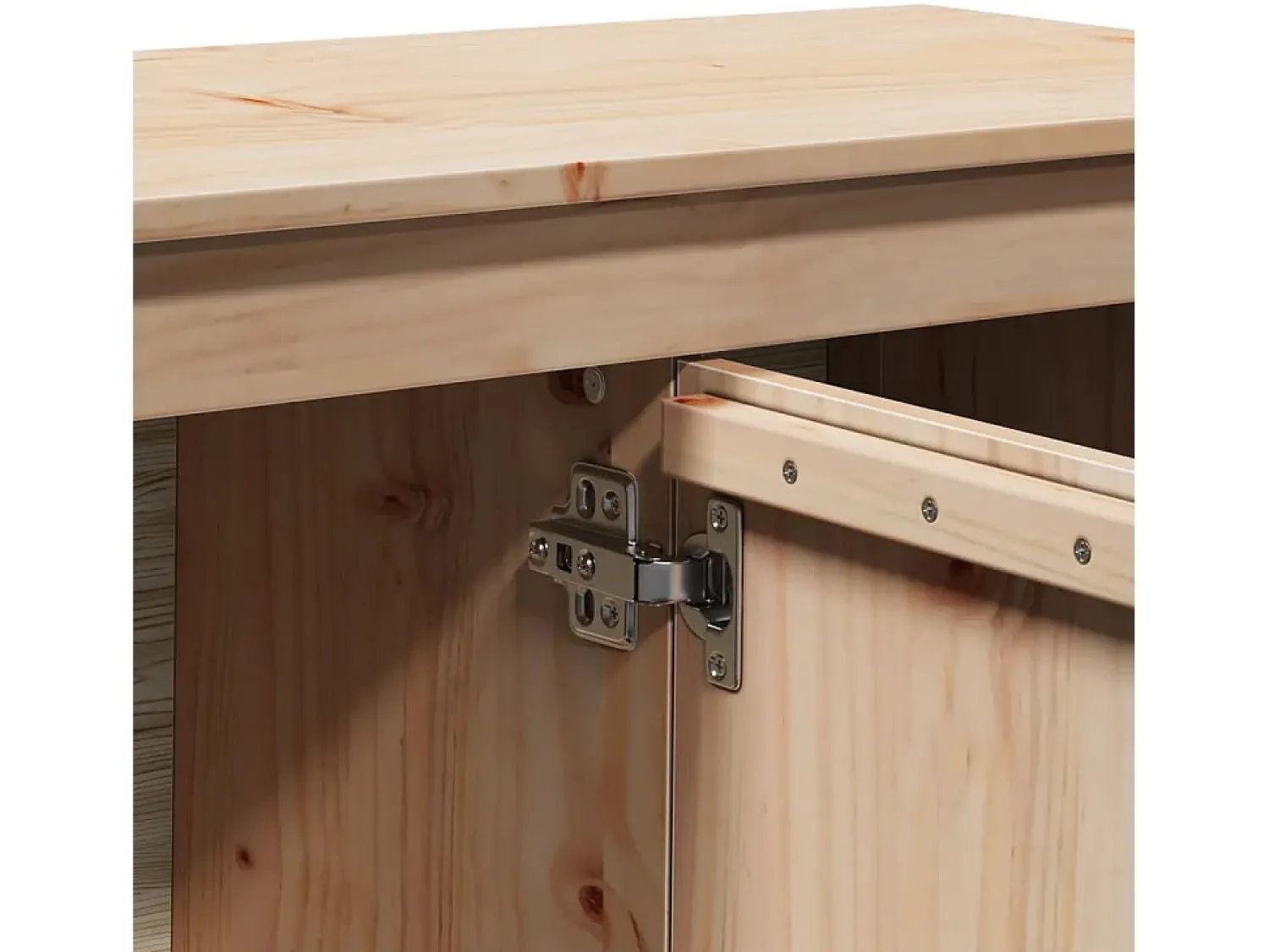Móvel De Tv*Helloshop26 Móvel para TV multimídia estante para TV aparador armário para TV sala de jantar sala de estar quarto 103 x 36,5 x 52 cm madeira maciça de pinho marrom 02_0025625 Castanho