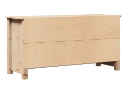 Móvel De Tv*Helloshop26 Móvel para TV multimídia estante para TV aparador armário para TV sala de jantar sala de estar quarto 103 x 36,5 x 52 cm madeira maciça de pinho marrom 02_0025625 Castanho