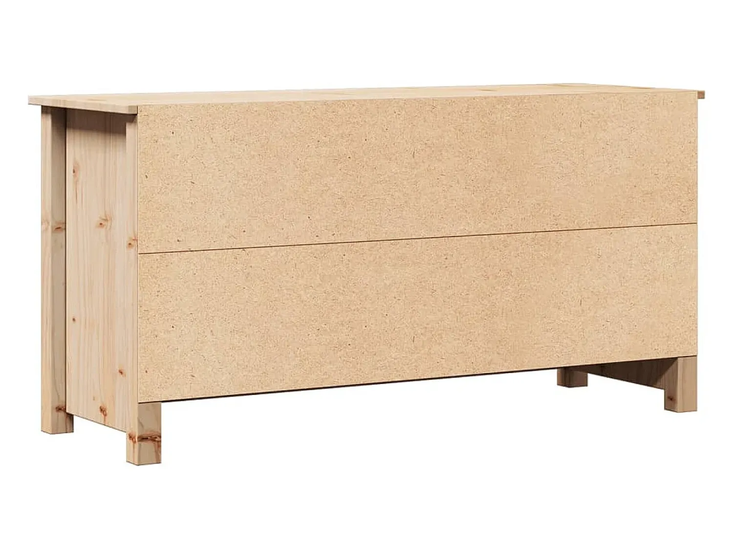 Móvel De Tv*Helloshop26 Móvel para TV multimídia estante para TV aparador armário para TV sala de jantar sala de estar quarto 103 x 36,5 x 52 cm madeira maciça de pinho marrom 02_0025625 Castanho