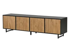Sale Merax Móvel para TV para sala de estar - 180 x 40 x 50 cm - com 4 portas - para TV de 80 polegadas - aglomerado - cor natural Natural claro