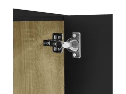 Clearance Móvel para TV , com 4 portas, para sala de estar, com detalhes dourados, 170x35x46cm Preto