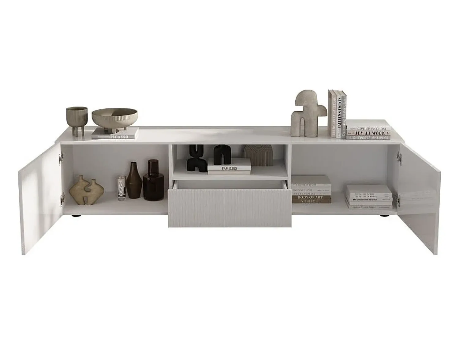 Meublorama Móvel para TV SCENA – L184 x A43 x P42 cm – laqueado brilhante^ Móvel De Tv