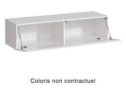 Price Factory Móvel para TV suspenso 120cm na cor preta, coleção SWITCH. Acabamentos brilhantes. Preto