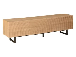 Clearance Hauss Spole Móvel para TV texturado com 2 gavetas e 2 portas - Cor madeira 180 x 38 x 51,5 cm Natural claro