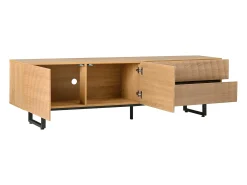 Clearance Hauss Spole Móvel para TV texturado com 2 gavetas e 2 portas - Cor madeira 180 x 38 x 51,5 cm Natural claro