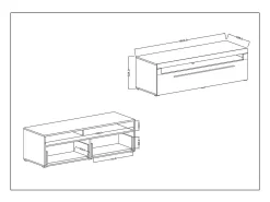 Móvel De Tv|Meublorama Móvel para TV XL 160cm coleção BREDA. Cores fosco e brilhante. Estilo design. Branco