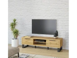 Móvel De Tv*Meublorama Móvel para TV XL 180cm coleção MILO. Cor carvalho. Estilo design. Natural claro