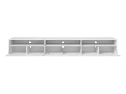 Móvel De Tv|Meublorama Móvel para TV XL 270cm para colocar ou suspender coleção RAMOS. Cor brilhante. Branco