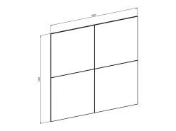 Móvel De Tv|Meublorama Móvel para TV XL com painel decorativo de parede coleção CLARA. Cor carvalho e fosco. Preto