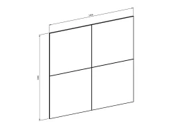 Móvel De Tv*Meublorama Móvel para TV XL com painel de parede decorativo XL coleção CLARA. Cor carvalho e fosco. Preto