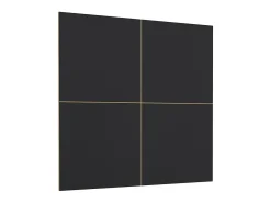 Móvel De Tv*Meublorama Móvel para TV XL com painel de parede decorativo XL coleção CLARA. Cor carvalho e fosco. Preto