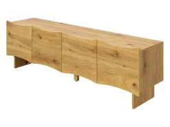 Móvel De Tv*ModernLuxe Móvel para TV 155x36x47 cm - 4 portas - aspecto madeira - Painéis de partículas - Natural Natural claro