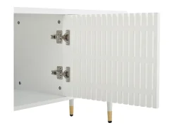 Hot ModernLuxe Móvel para TV 170x36x54 cm - 4 portas - puxadores ocultos - pés ajustáveis - MDF - Branco