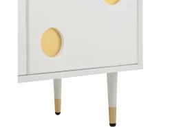 Hot ModernLuxe Móvel para TV 170x36x54 cm - 4 portas - puxadores ocultos - pés ajustáveis - MDF - Branco