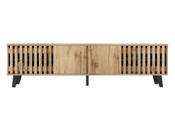 ModernLuxe Móvel para TV 180x40x55 cm - com 4 portas - Estilo escandinavo - Natural^ Móvel De Tv
