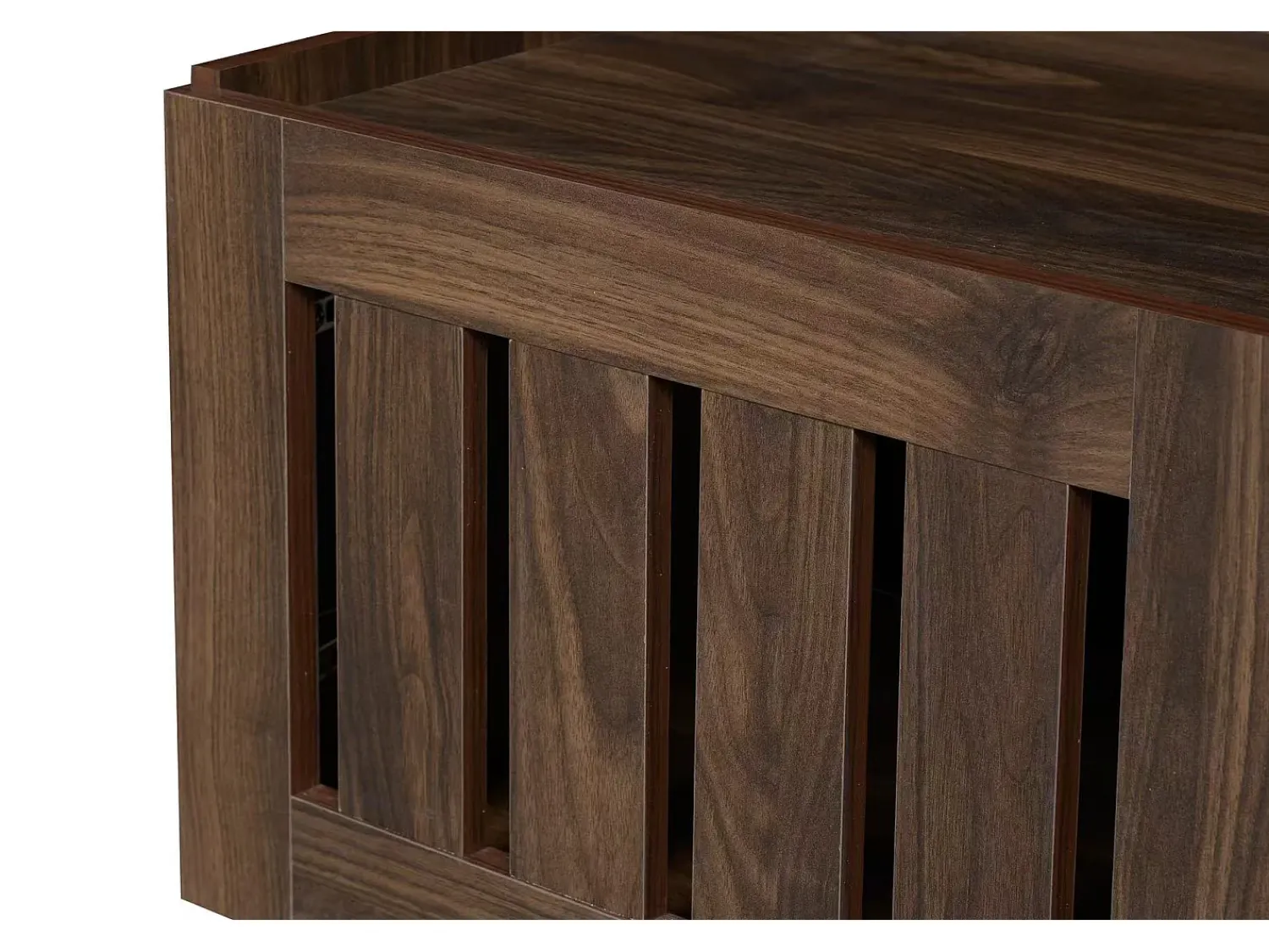 ModernLuxe Móvel para TV 160x40x47 cm - com 3 portas - Design vazado - MDF + metal - Marrom^ Móvel De Tv