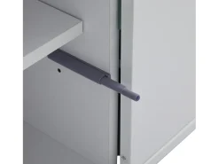 Clearance ModernLuxe Móvel para TV 175x38x51 cm - com 2 portas - portas de vidro temperado - iluminação LED - Branco