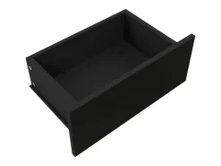 Móvel De Tv*ModernLuxe Móvel para TV 160x40x52 cm - com iluminação LED - 2 gavetas e 1 porta - Acabamento brilhante - MDF - Preto