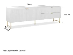 Móvel para TV 179x60,5x39 cm branco e dourado^ Móvel De Tv