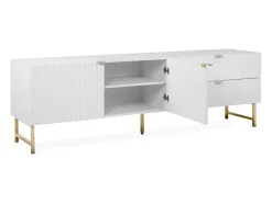 Móvel para TV 179x60,5x39 cm branco e dourado^ Móvel De Tv