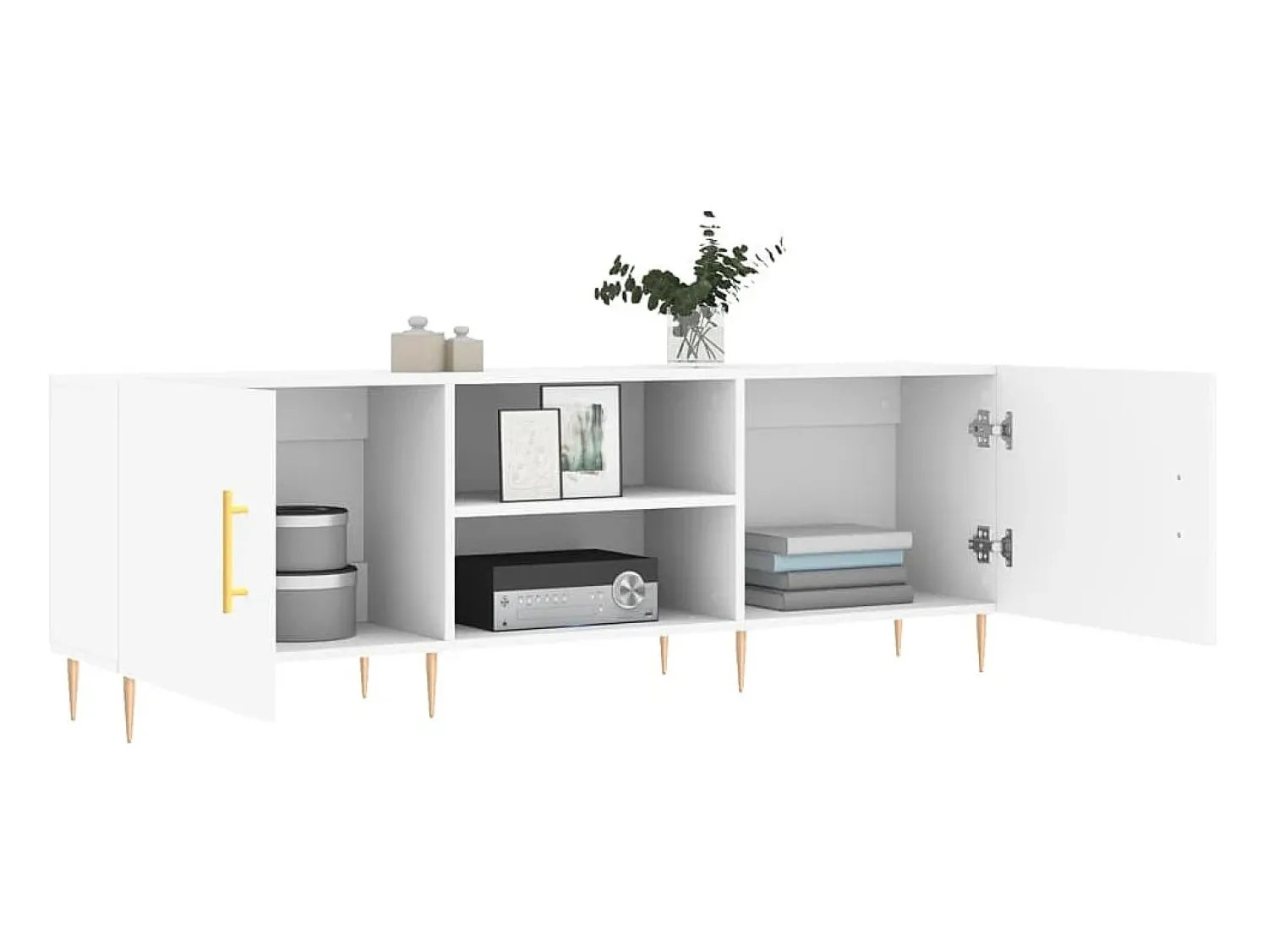 Clearance Móvel para TV 150x30x50 cm derivados de madeira PT547999 Branco