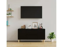 Best Móvel para TV 102x44,5x50 cm derivados de madeira PT753092 Preto