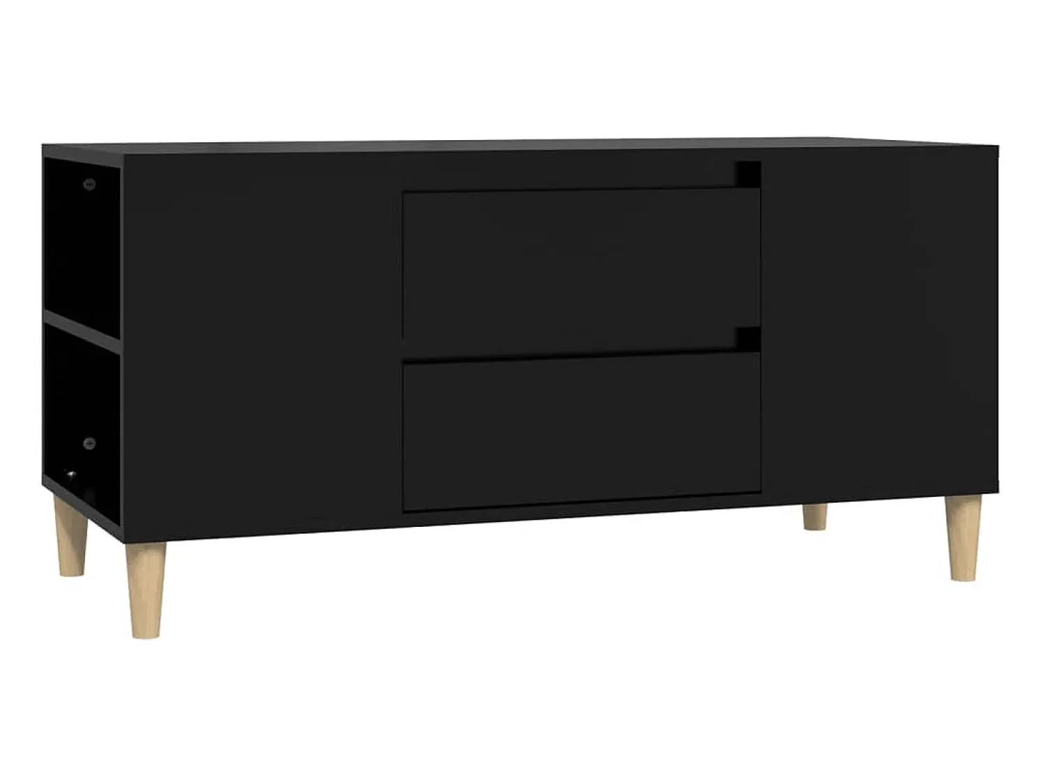Best Móvel para TV 102x44,5x50 cm derivados de madeira PT753092 Preto