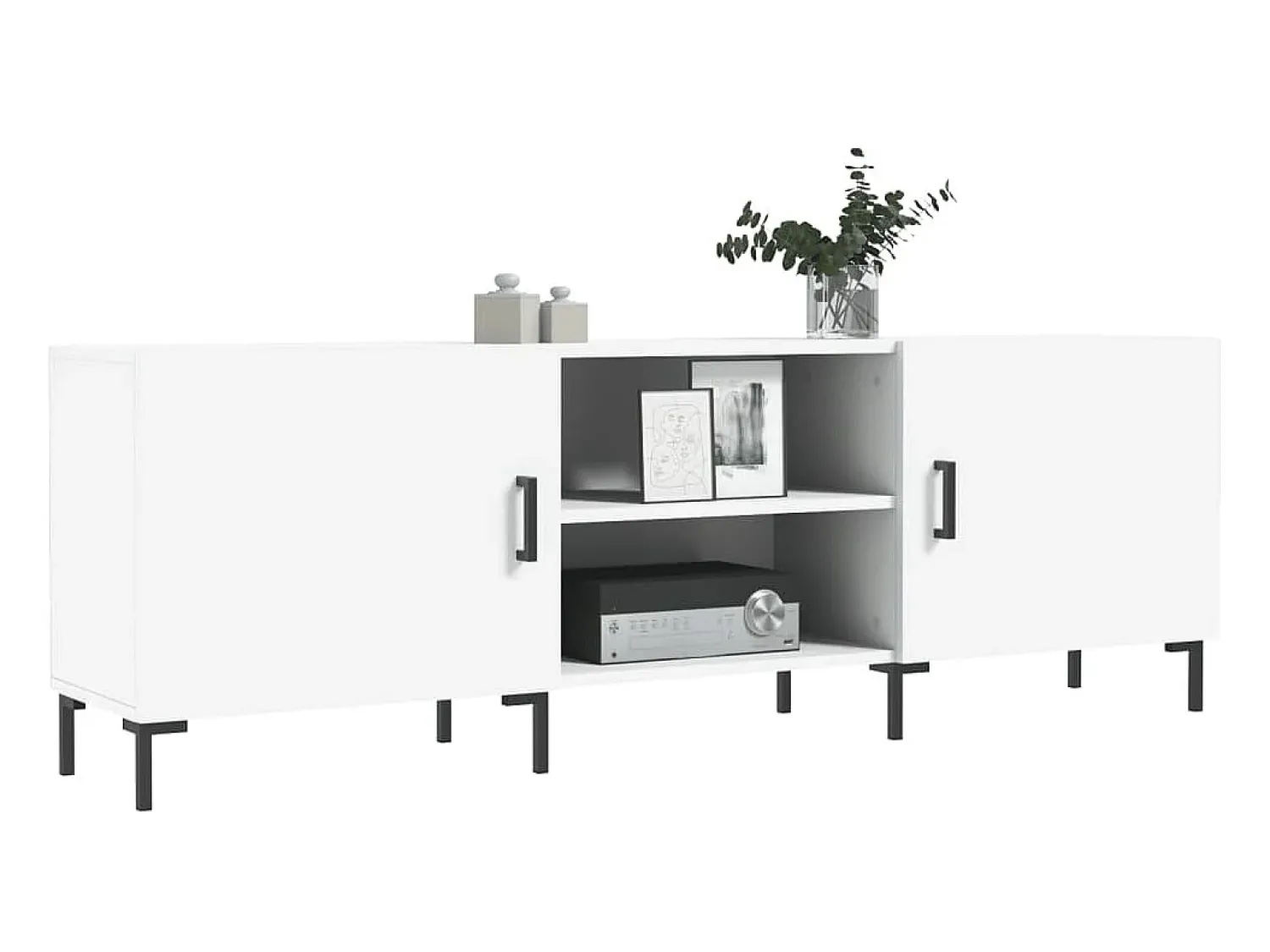 Móvel De Tv| Móvel para TV 150x30x50 cm derivados de madeira PT727629 Branco