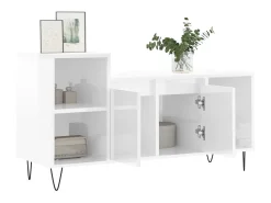 Móvel De Tv* Móvel para TV 100x35x55 cm derivados madeira brilhante PT576864 Branco