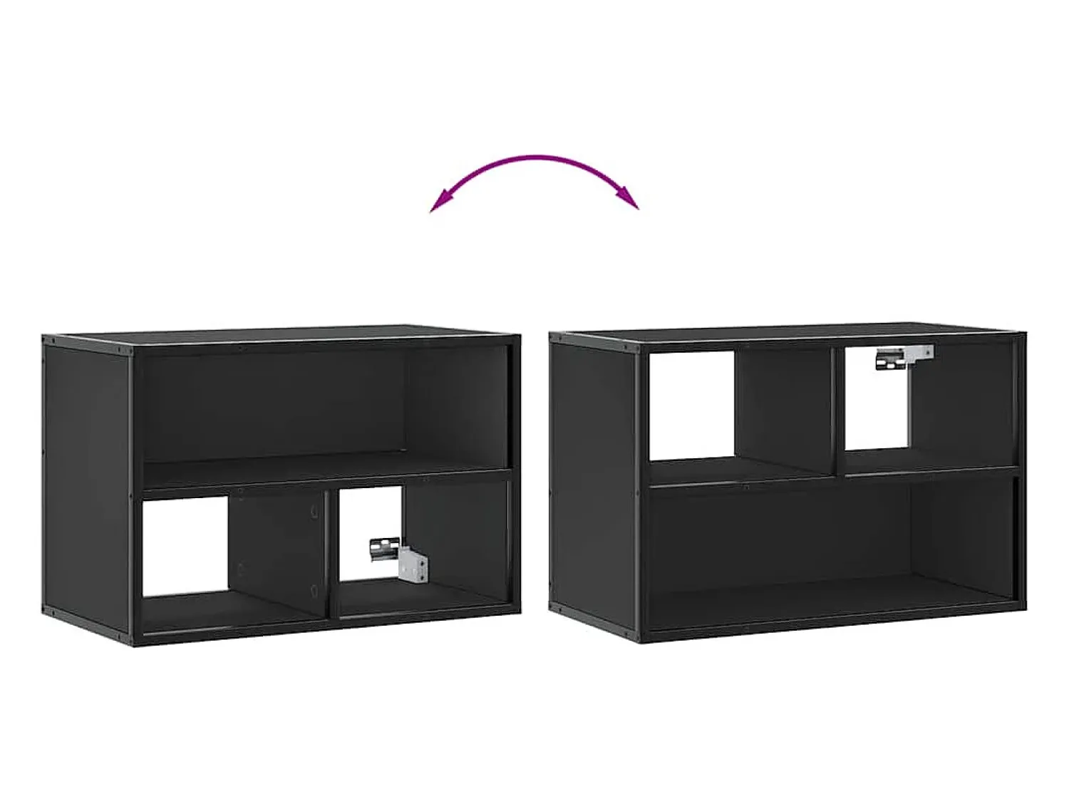 Discount vidaxl Móvel para TV 60x31x39,5 cm derivados de madeira/metal Preto