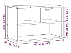 Discount vidaxl Móvel para TV 60x31x39,5 cm derivados de madeira/metal Preto
