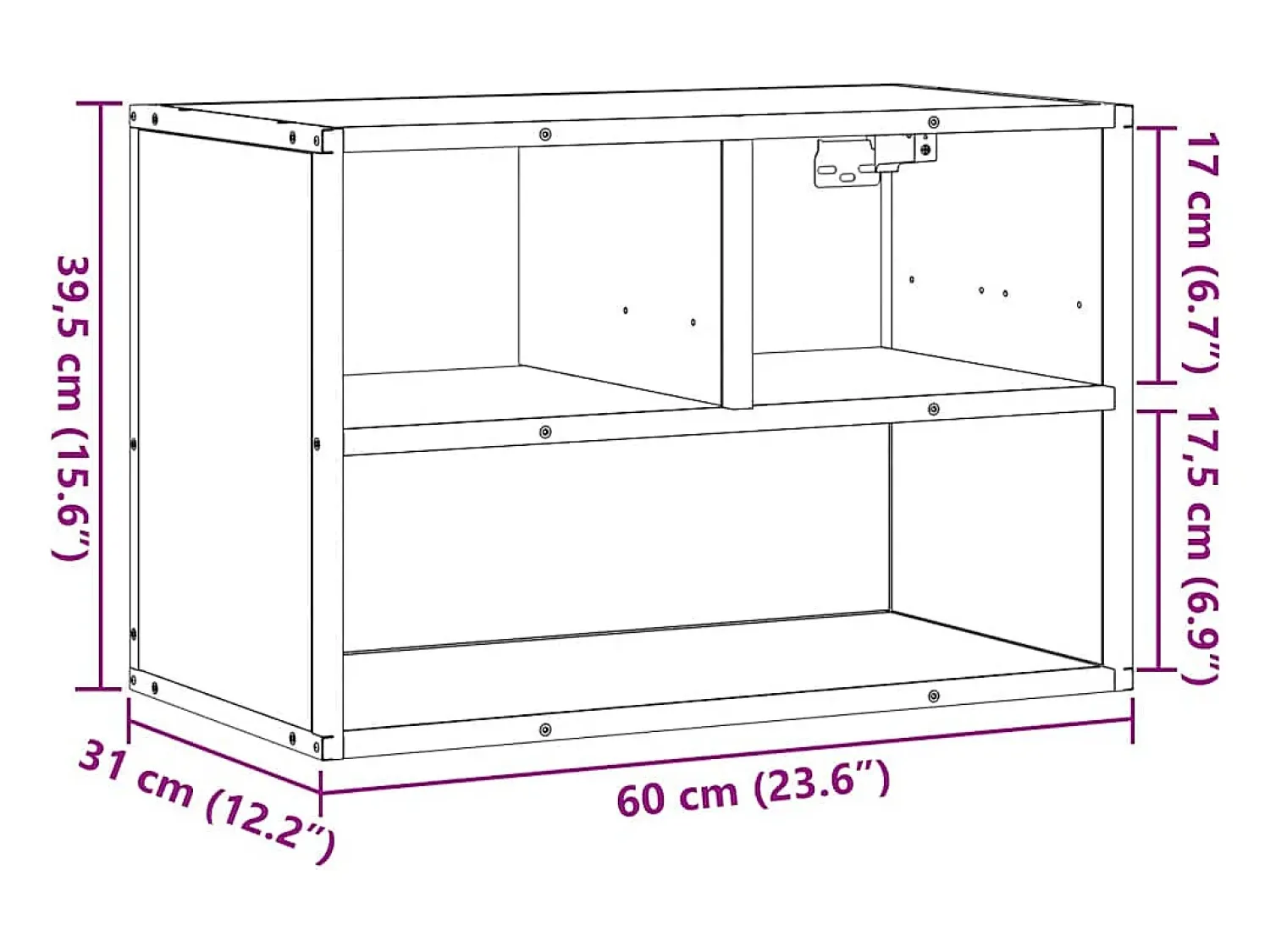 Discount vidaxl Móvel para TV 60x31x39,5 cm derivados de madeira/metal Preto