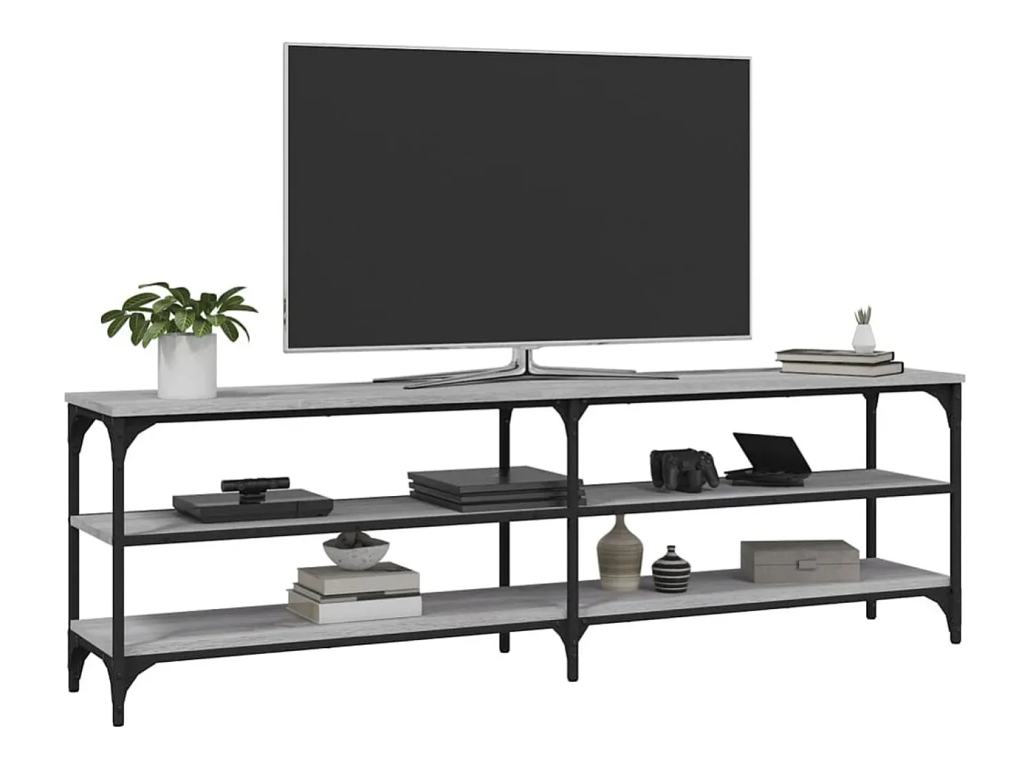 Móvel para TV 160x30x50 cm derivados de madeira sonoma PT264580^ Móvel De Tv