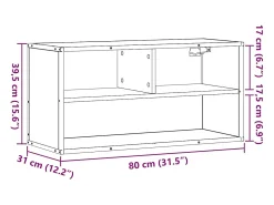 Móvel De Tv*vidaxl Móvel para TV 80x31x39,5 cm derivados de madeira/metal Preto
