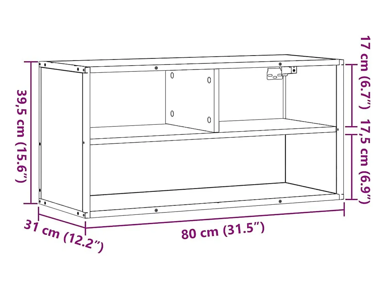 Móvel De Tv*vidaxl Móvel para TV 80x31x39,5 cm derivados de madeira/metal Preto