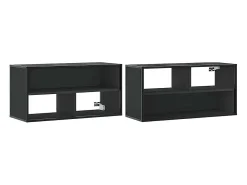 Móvel De Tv*vidaxl Móvel para TV 80x31x39,5 cm derivados de madeira/metal Preto