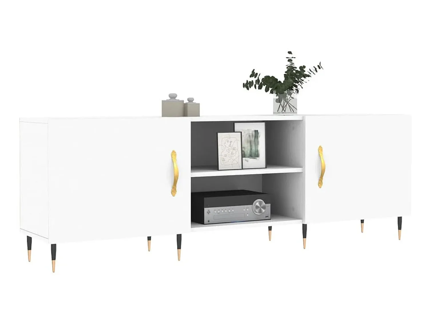 Móvel De Tv* Móvel para TV 150x30x50 cm derivados de madeira PT339318 Branco