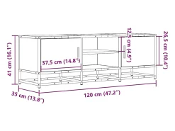 Hot vidaxl Móvel para TV 120x35x41 cm derivados de madeira/metal Preto