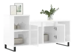 Móvel para TV 100x35x55 cm derivados madeira brilhante PT967895^ Móvel De Tv