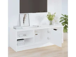 Móvel De Tv| Móvel para TV 102x35,5x36,5 cm madeira processada PT315964 Branco