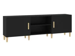 Móvel De Tv| Móvel para TV 150x30x50 cm madeira processada PT496156 Preto