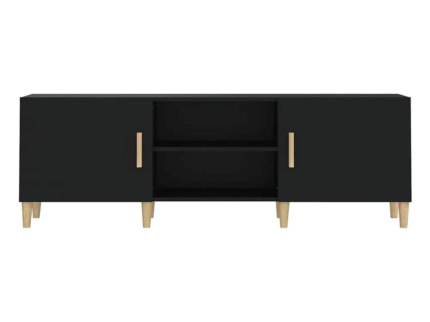 Móvel De Tv| Móvel para TV 150x30x50 cm madeira processada PT496156 Preto