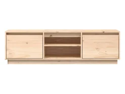 Discount vidaxl Móvel para TV 140x35x40 cm madeira de pinho maciça Castanho