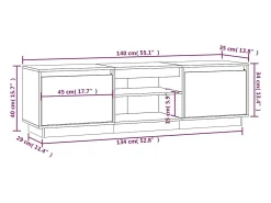 Discount vidaxl Móvel para TV 140x35x40 cm madeira de pinho maciça Castanho