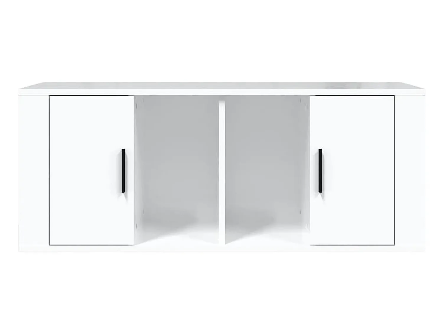 Clearance Móvel para TV 100x35x40 cm madeira processada brilhante PT236196 Branco
